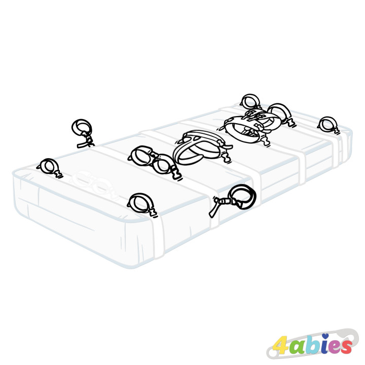 Mattress Strap for Bed Pad - Full (3 pcs)