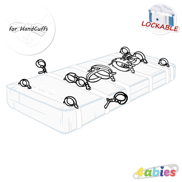 Lockable Mattress Strap for HandCuffs – Rainbow Edition
