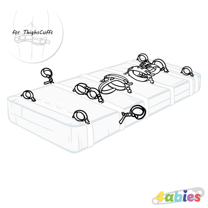 Mattress Strap for ThighCuffs – Rainbow Edition