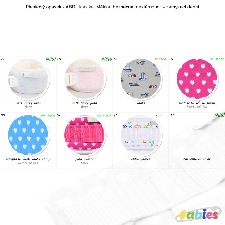 Lockable Diaper Belt - ABDL Classic. Soft, Secure, Timeless - Discrete (no side clips)