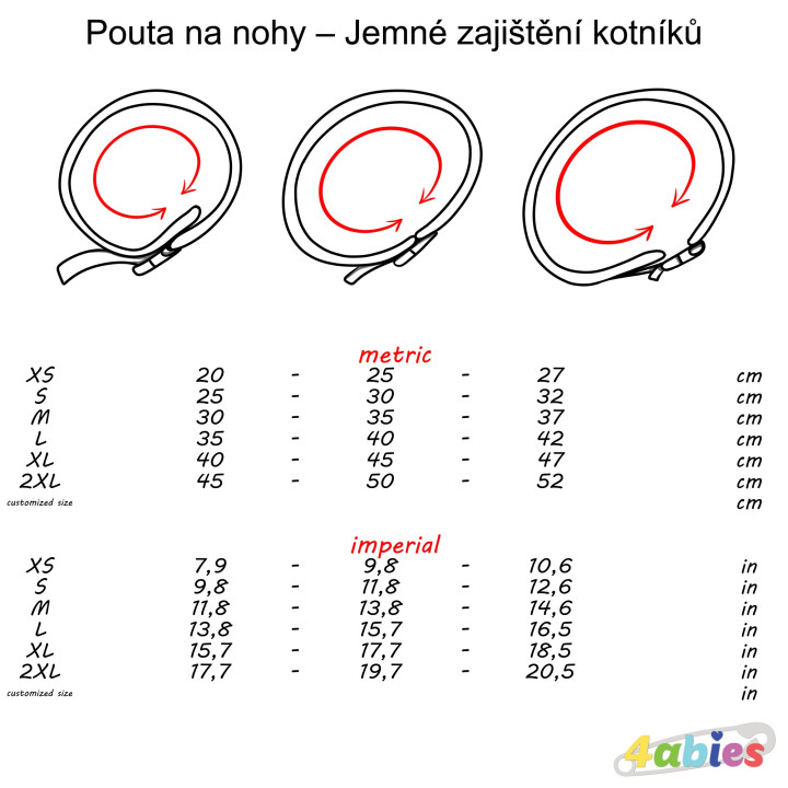 Pouta na nohy – Jemné zajištění kotníků