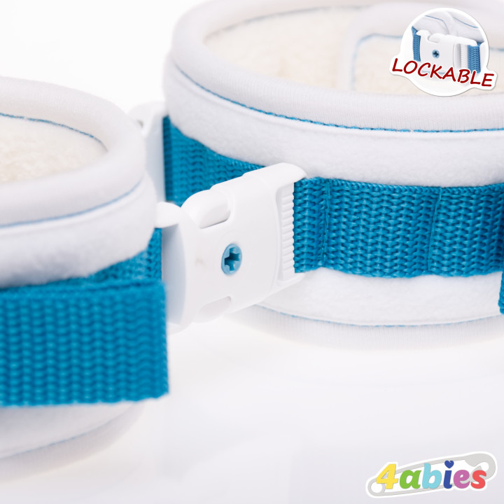 Lockable SoftHold Ankle Cuffs – Gentle Restraint for Legs – Rainbow Edition