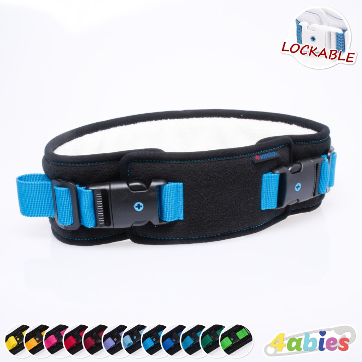 Lockable BellyHug – Waist Restraint Belt for Littles & ABDL Play - Midnight Rainbow