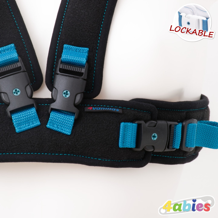 Lockable SnugFit Chest Harness – Gentle Upper Body Control - Midnight Rainbow