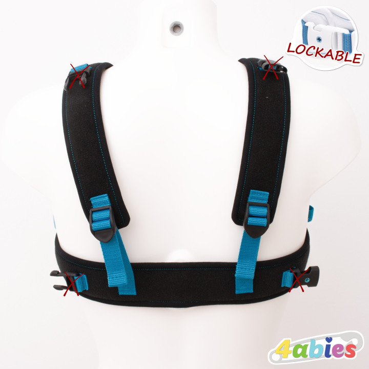 Lockable SnugFit Chest Harness – Gentle Upper Body Control - Midnight Rainbow