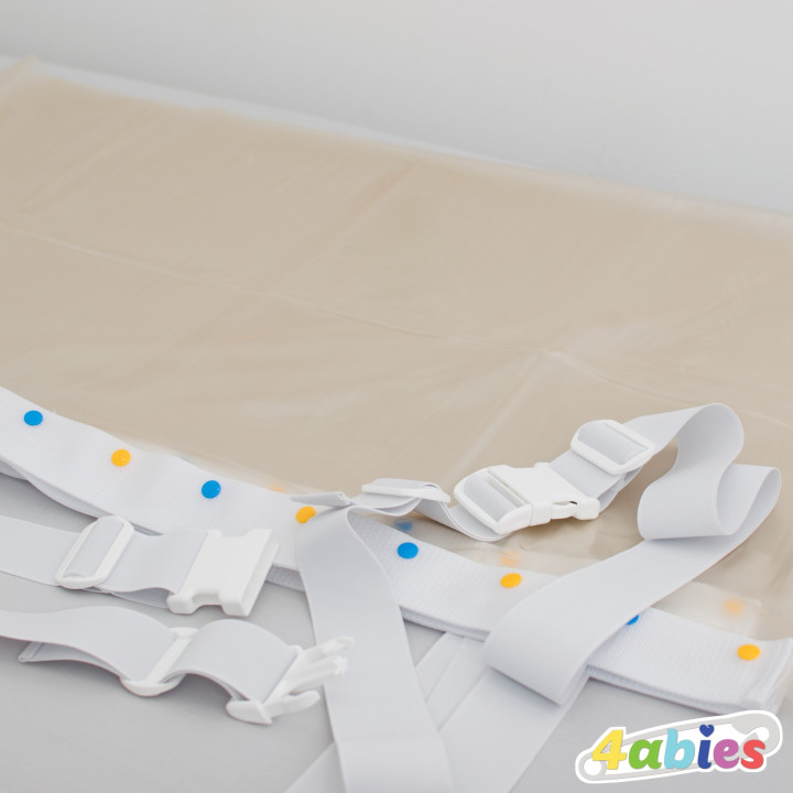CrinkleSheet – PVC Bed Cover with Straps for Secure Sensory Play