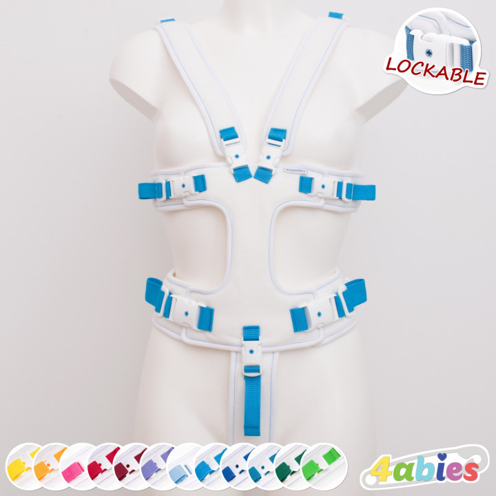 Lockable Full Body Harness – Rainbow Edition