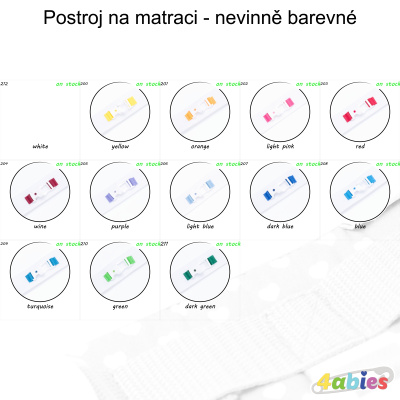 Postroj na matraci - nevinně barevné