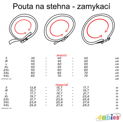 Pouta na stehna - zamykací