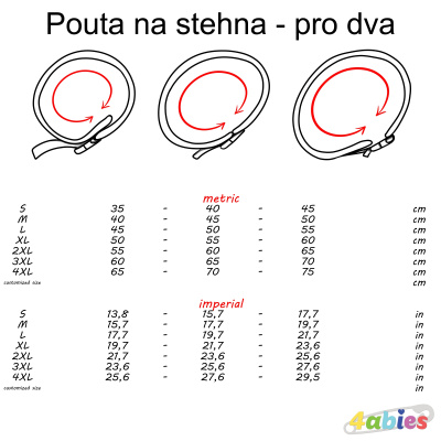 Pouta na stehna - pro dva