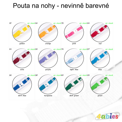 Pouta na nohy - nevinně barevné