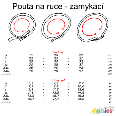 Pouta na ruce - zamykací