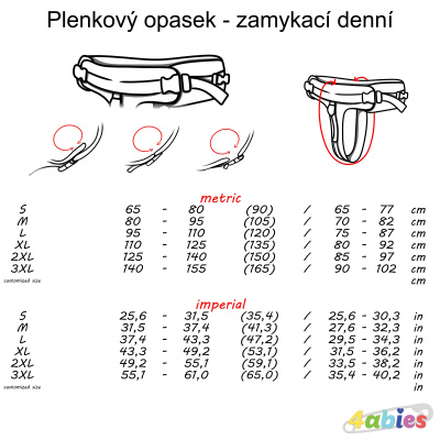 Plenkový opasek - zamykací denní