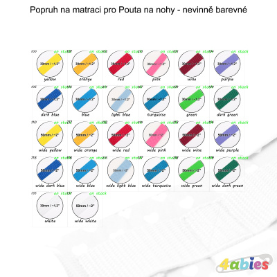 Popruh na matraci pro Pouta na nohy - nevinně barevné