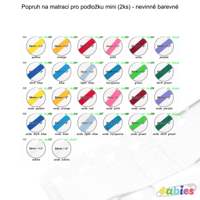 Popruh na matraci pro podložku mini (2ks) - nevinně barevné