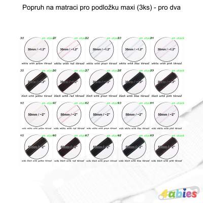 Popruh na matraci pro podložku maxi (3ks) - pro dva