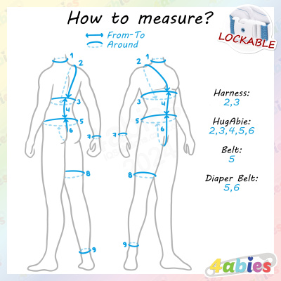 Lockable Full Body Harness HugAbie V - 4abies