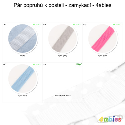 Pár popruhů k posteli - zamykací - 4abies