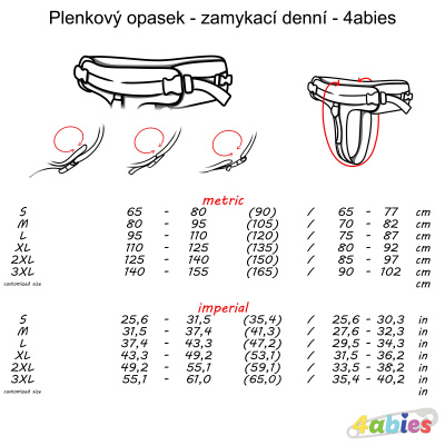 Lockable Diaper Belt - Discrete (no side clips) - 4abies