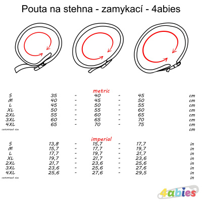 Pouta na stehna - zamykací - 4abies