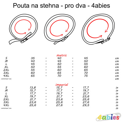 Pouta na stehna - pro dva - 4abies