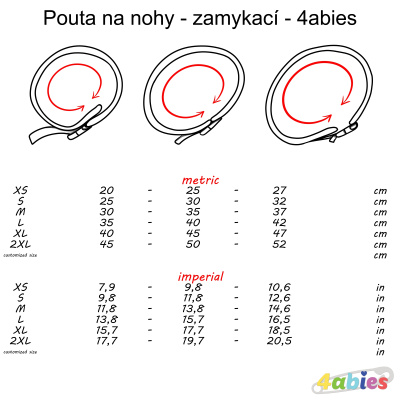 Pouta na nohy - zamykací - 4abies