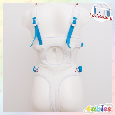 Lockable Full Body Harness V - Innocent Rainbow - 4abies