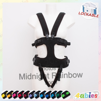 Lockable Full Body Harness V - Midnight Rainbow - 4abies