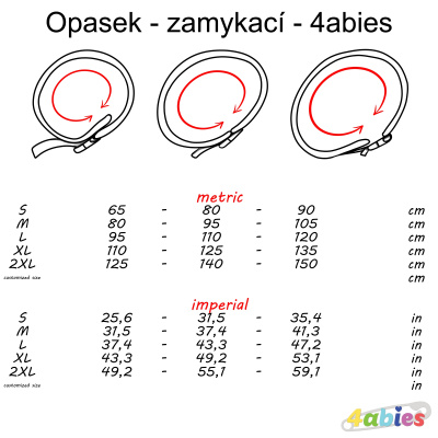 Opasek - zamykací - 4abies