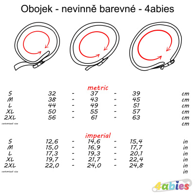 Obojek - nevinně barevné - 4abies