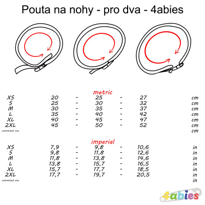 Pouta na nohy - pro dva - 4abies