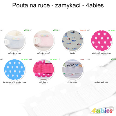 Pouta na ruce - zamykací - 4abies