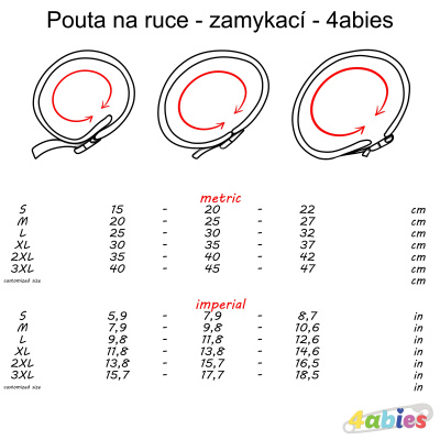 Pouta na ruce - zamykací - 4abies