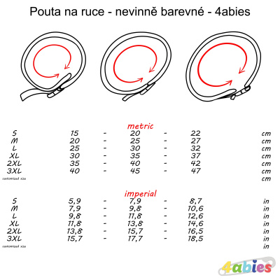 Pouta na ruce - nevinně barevné - 4abies