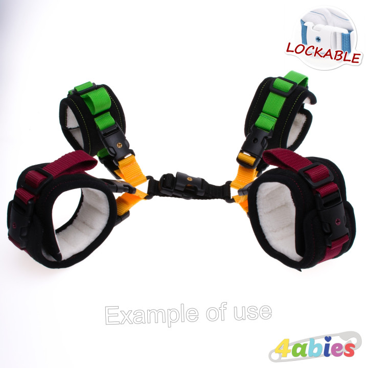 Lockable Upgrade for crotch cuffs dual – Rainbow Edition