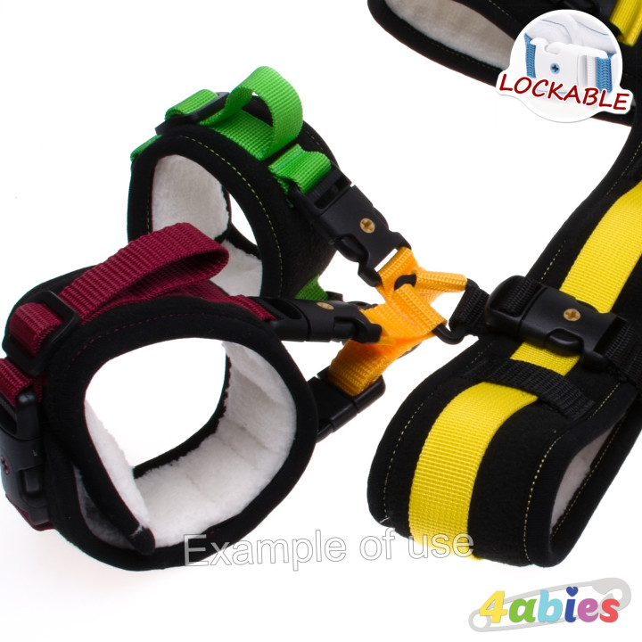 Lockable Upgrade for crotch cuffs dual – Rainbow Edition