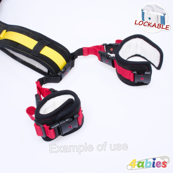 Lockable Upgrade for crotch cuffs - Midnight Rainbow