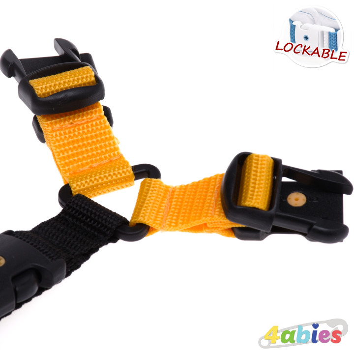 Lockable Upgrade for crotch cuffs dual - Midnight Rainbow