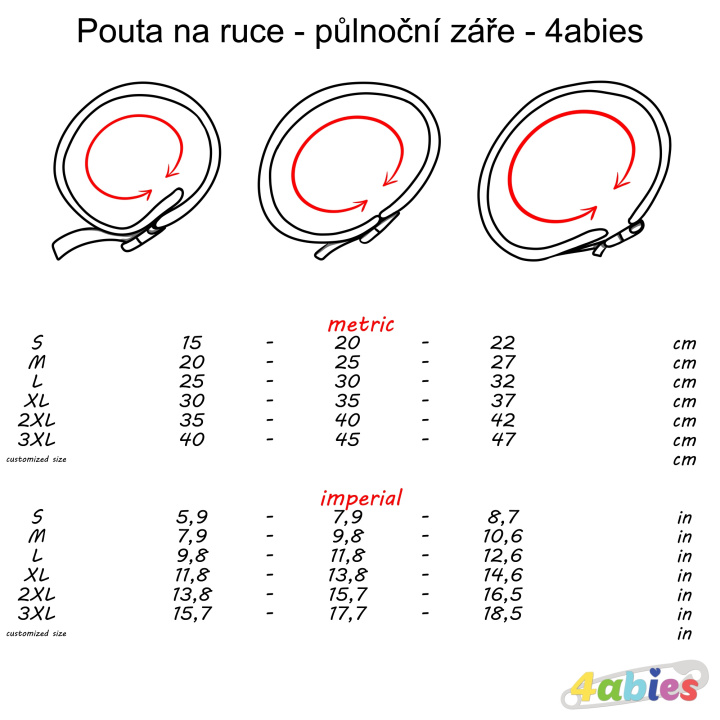 Pouta na ruce - půlnoční záře - 4abies