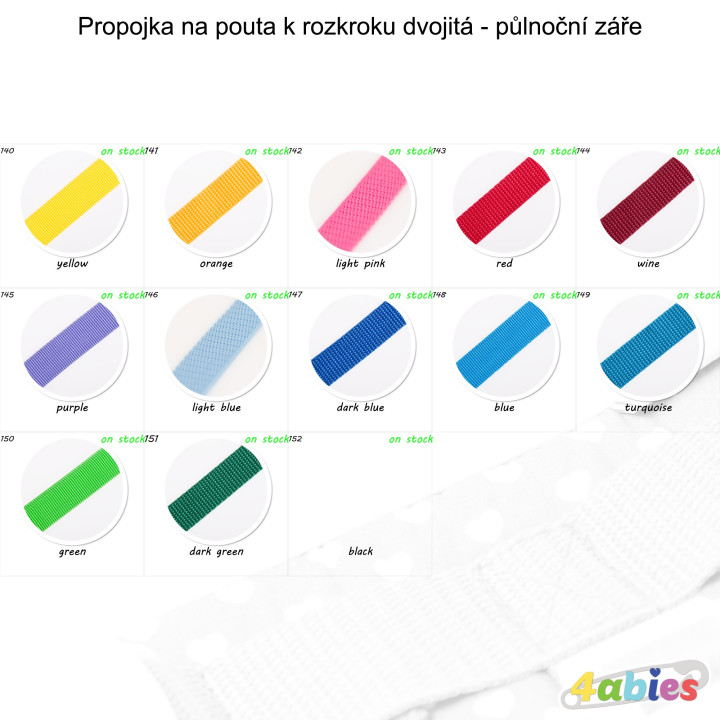 Propojka na pouta k rozkroku dvojitá - půlnoční záře