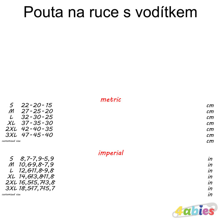 Pouta na ruce s vodítkem