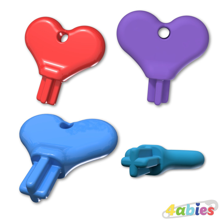 3D model - Heart Klíč