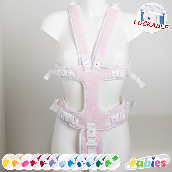 Postroj HugAbie – Objetí pro miminka a ABDL - Wider Crotch - duhově barevné