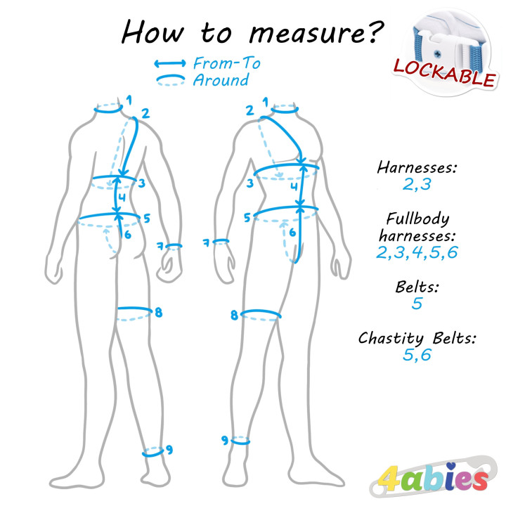 Lockable Hugabie SecureFit - Wider Crotch - Midnight Rainbow