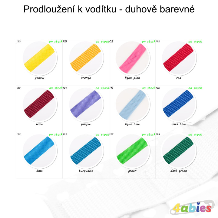 Prodloužení k vodítku - duhově barevné