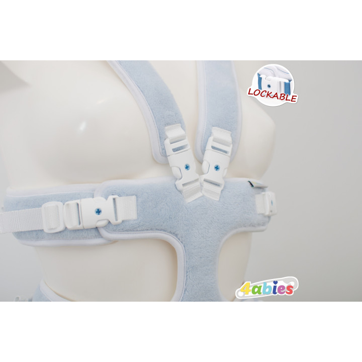 Lockable HugAbie Harness – Diaper-Safe ABDL Restraint for Littles & Diaper Lovers
