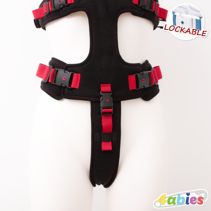 Lockable Full Body Harness - Midnight Rainbow