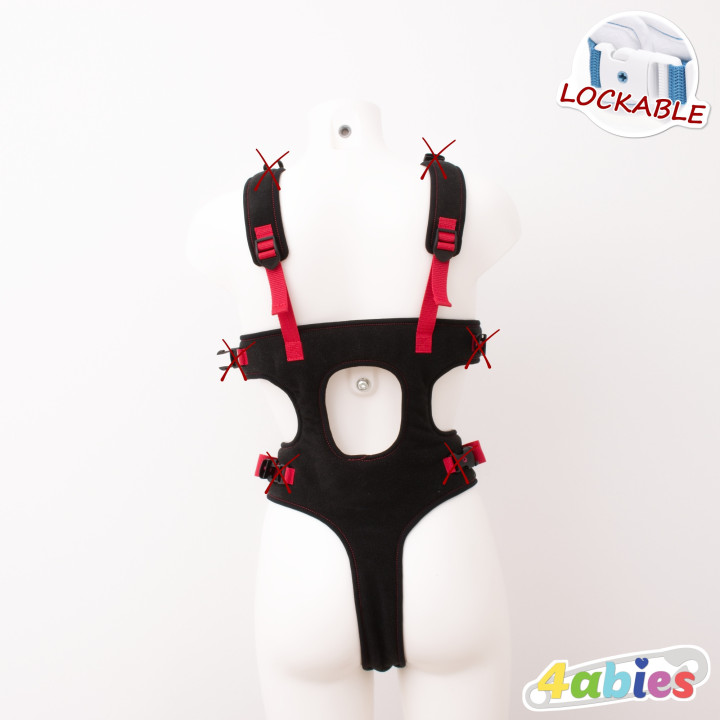 Lockable Full Body Harness - Midnight Rainbow