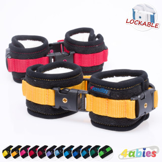 Lockable SoftHold Hand Cuffs – Gentle Restraint for Playful Control - Midnight Rainbow