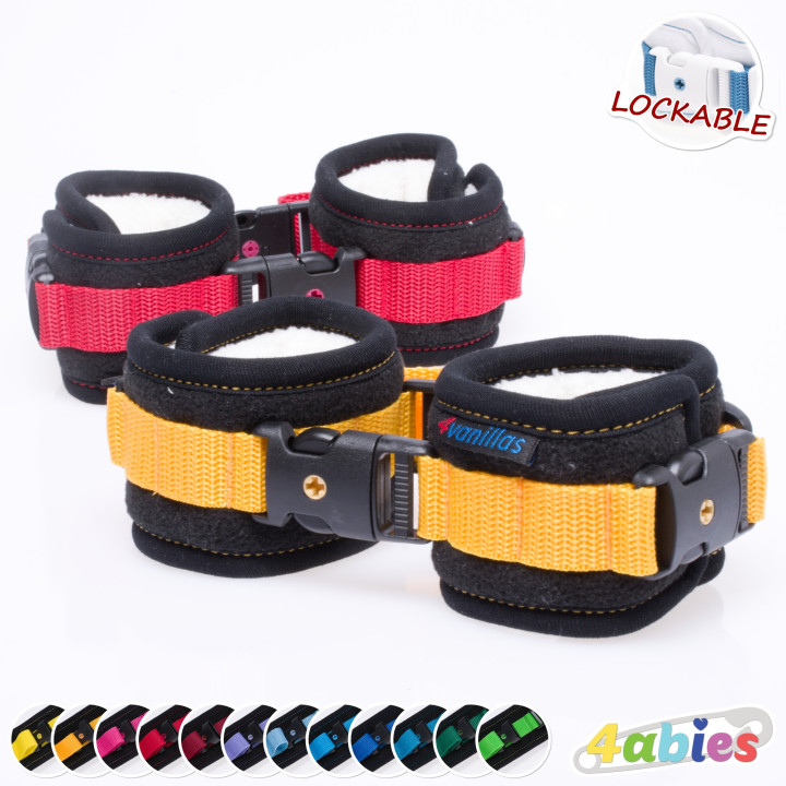 Lockable SoftHold Hand Cuffs – Gentle Restraint for Playful Control - Midnight Rainbow